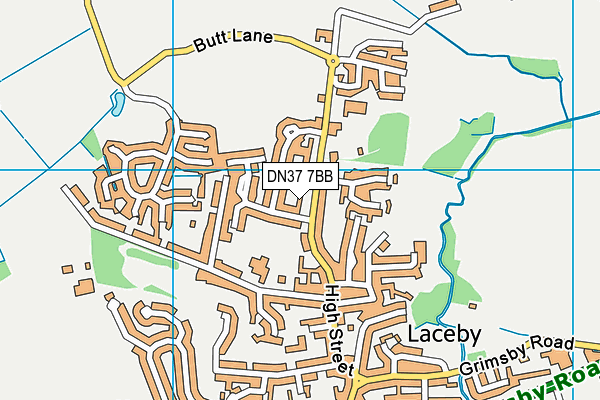 DN37 7BB map - OS VectorMap District (Ordnance Survey)