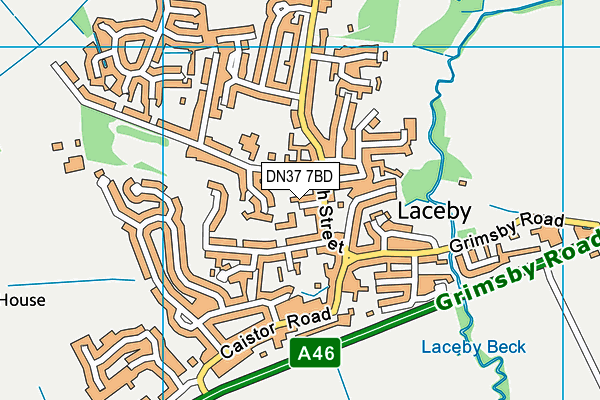 DN37 7BD map - OS VectorMap District (Ordnance Survey)