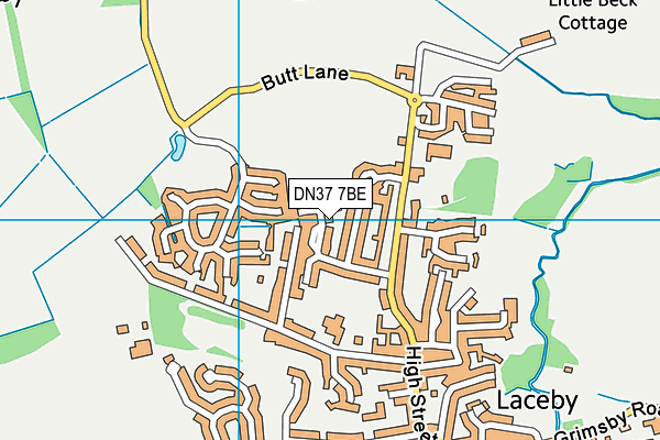 DN37 7BE map - OS VectorMap District (Ordnance Survey)