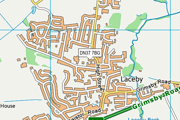 DN37 7BG map - OS VectorMap District (Ordnance Survey)