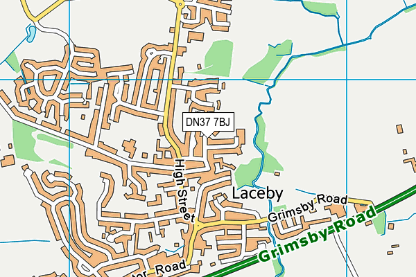 DN37 7BJ map - OS VectorMap District (Ordnance Survey)