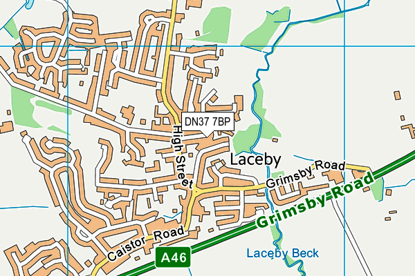 DN37 7BP map - OS VectorMap District (Ordnance Survey)