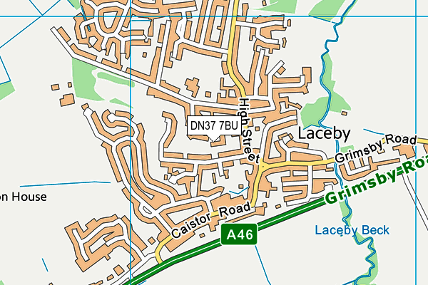 DN37 7BU map - OS VectorMap District (Ordnance Survey)