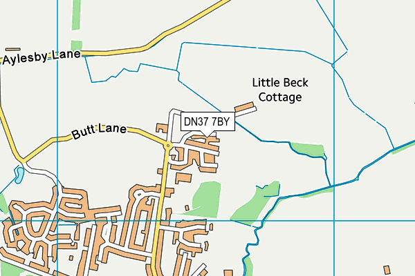 DN37 7BY map - OS VectorMap District (Ordnance Survey)