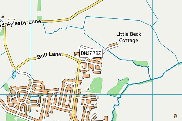 DN37 7BZ map - OS VectorMap District (Ordnance Survey)