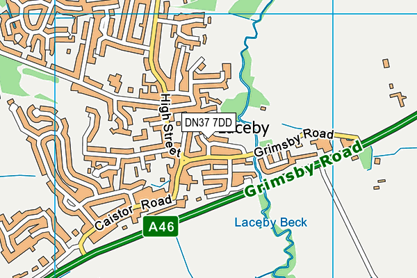 DN37 7DD map - OS VectorMap District (Ordnance Survey)