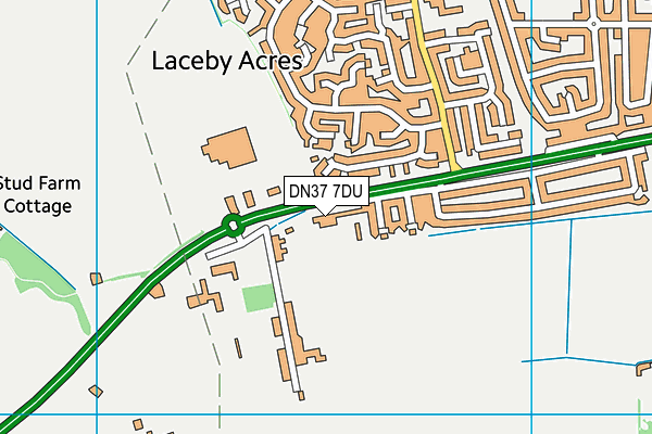 DN37 7DU map - OS VectorMap District (Ordnance Survey)