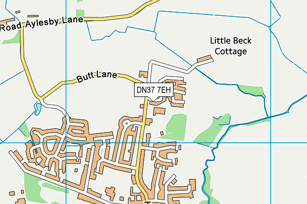 DN37 7EH map - OS VectorMap District (Ordnance Survey)