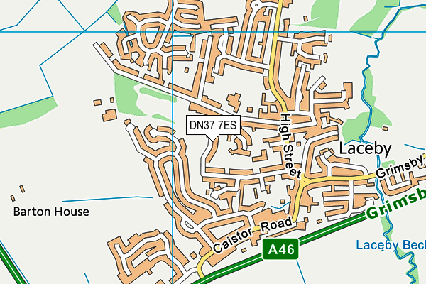 DN37 7ES map - OS VectorMap District (Ordnance Survey)