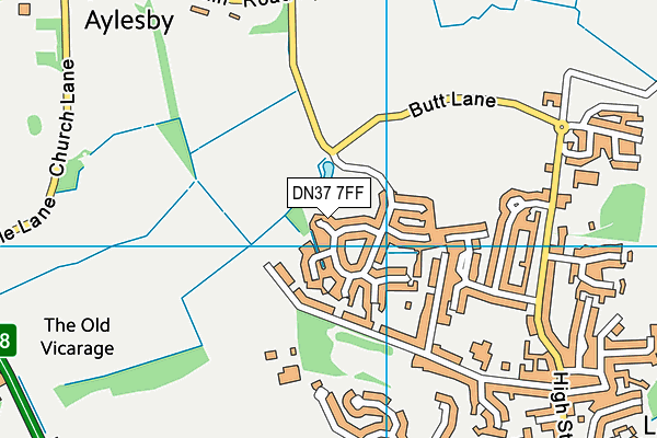 DN37 7FF map - OS VectorMap District (Ordnance Survey)