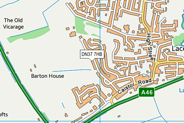 DN37 7HB map - OS VectorMap District (Ordnance Survey)