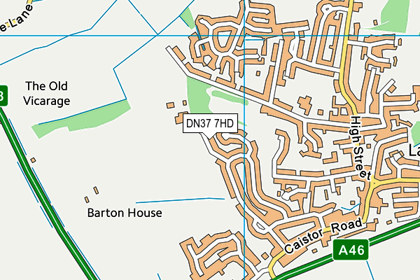 DN37 7HD map - OS VectorMap District (Ordnance Survey)