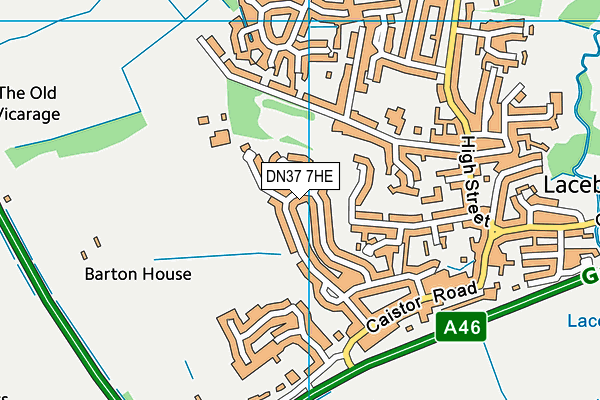 DN37 7HE map - OS VectorMap District (Ordnance Survey)