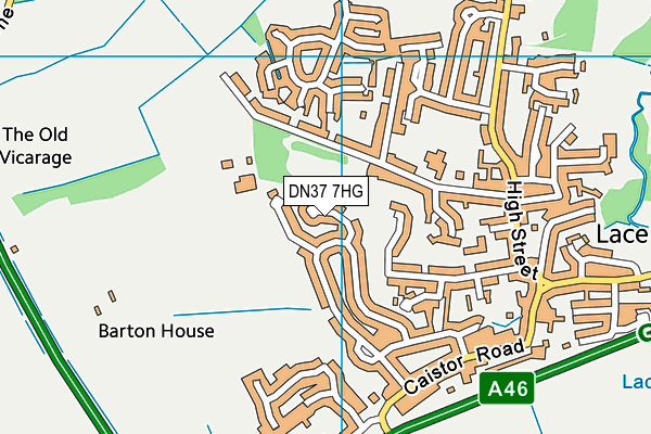 DN37 7HG map - OS VectorMap District (Ordnance Survey)