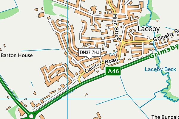 DN37 7HJ map - OS VectorMap District (Ordnance Survey)