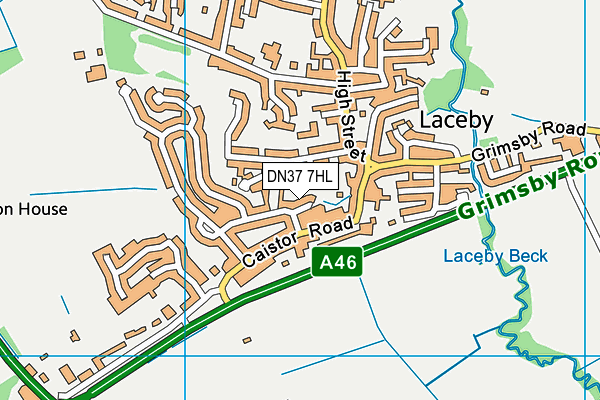 DN37 7HL map - OS VectorMap District (Ordnance Survey)