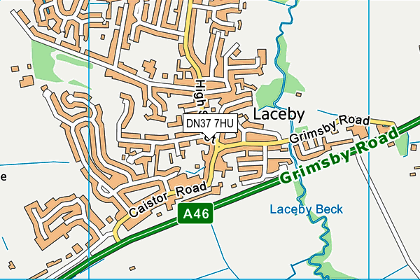 DN37 7HU map - OS VectorMap District (Ordnance Survey)