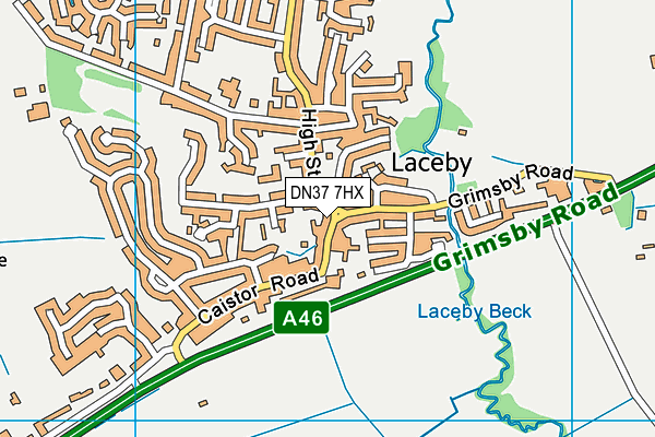 DN37 7HX map - OS VectorMap District (Ordnance Survey)