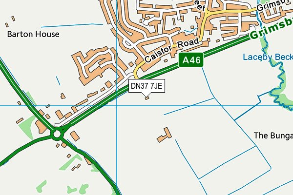 DN37 7JE map - OS VectorMap District (Ordnance Survey)