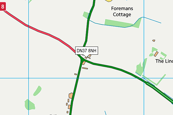 DN37 8NH map - OS VectorMap District (Ordnance Survey)