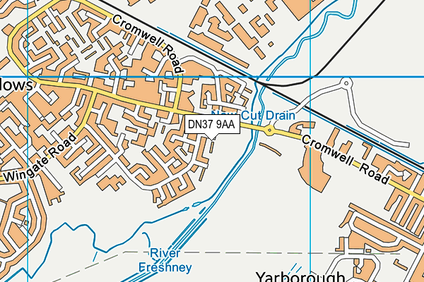 DN37 9AA map - OS VectorMap District (Ordnance Survey)