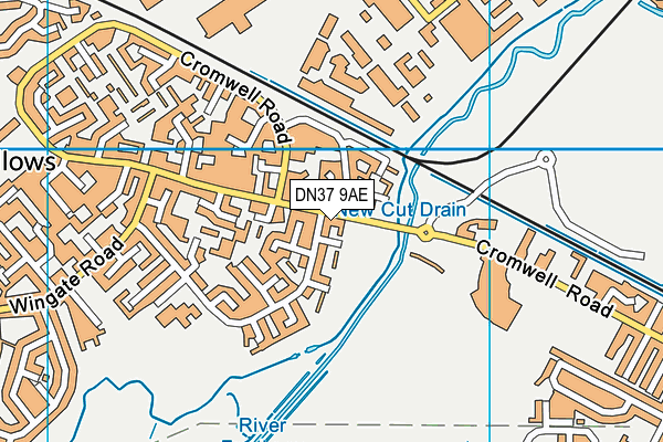 DN37 9AE map - OS VectorMap District (Ordnance Survey)