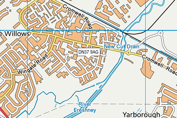 DN37 9AG map - OS VectorMap District (Ordnance Survey)