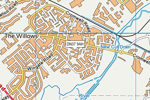 DN37 9AH map - OS VectorMap District (Ordnance Survey)