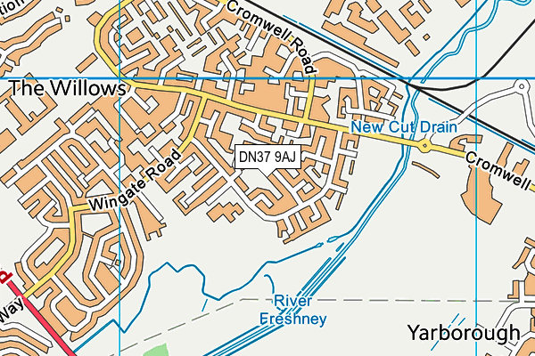 DN37 9AJ map - OS VectorMap District (Ordnance Survey)