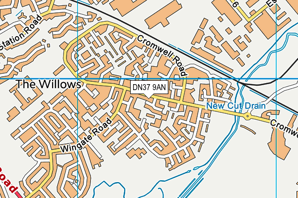 DN37 9AN map - OS VectorMap District (Ordnance Survey)