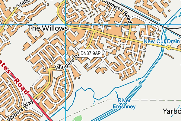 DN37 9AP map - OS VectorMap District (Ordnance Survey)