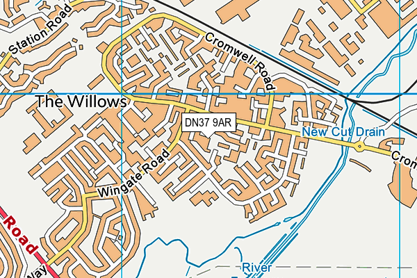 DN37 9AR map - OS VectorMap District (Ordnance Survey)