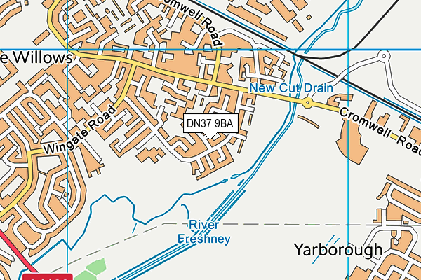 DN37 9BA map - OS VectorMap District (Ordnance Survey)