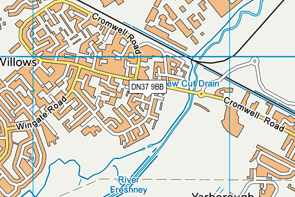 DN37 9BB map - OS VectorMap District (Ordnance Survey)