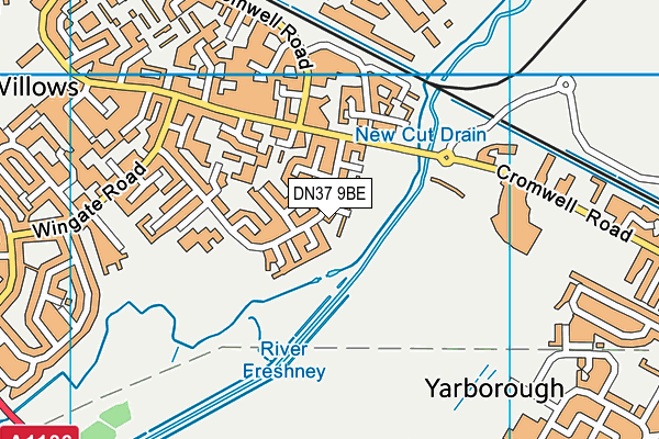 DN37 9BE map - OS VectorMap District (Ordnance Survey)