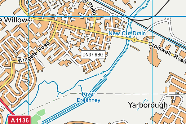 DN37 9BG map - OS VectorMap District (Ordnance Survey)