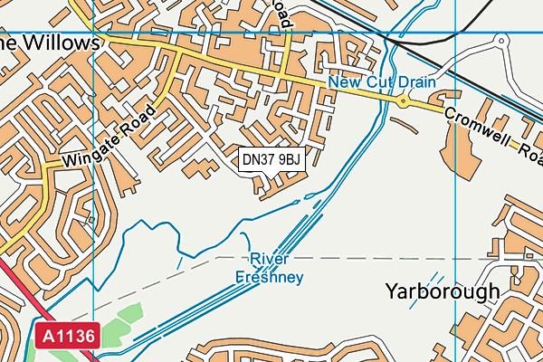 DN37 9BJ map - OS VectorMap District (Ordnance Survey)