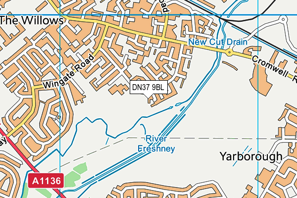 DN37 9BL map - OS VectorMap District (Ordnance Survey)