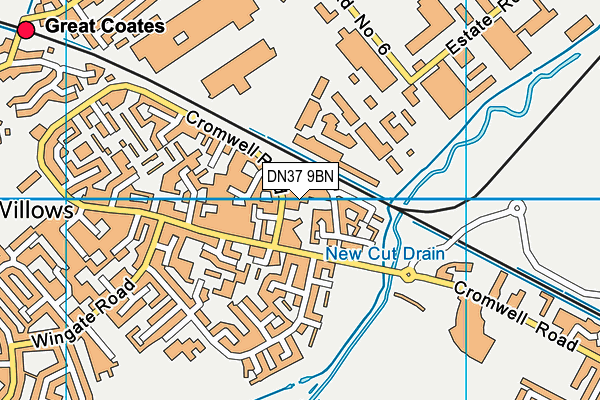 DN37 9BN map - OS VectorMap District (Ordnance Survey)