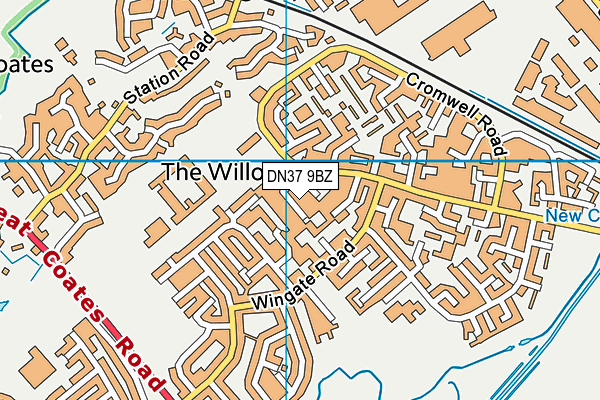 DN37 9BZ map - OS VectorMap District (Ordnance Survey)