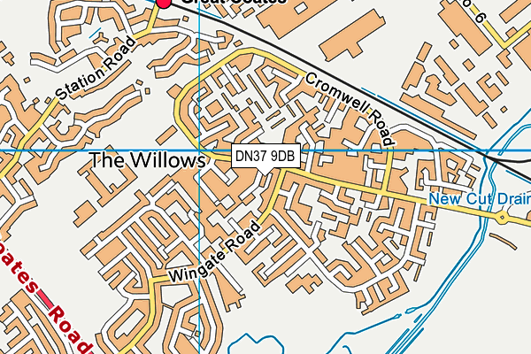 DN37 9DB map - OS VectorMap District (Ordnance Survey)