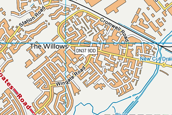 DN37 9DD map - OS VectorMap District (Ordnance Survey)