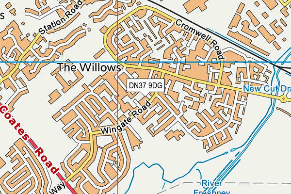 DN37 9DG map - OS VectorMap District (Ordnance Survey)