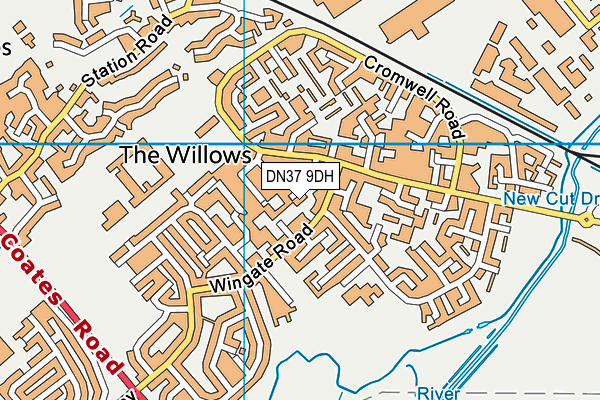 DN37 9DH map - OS VectorMap District (Ordnance Survey)