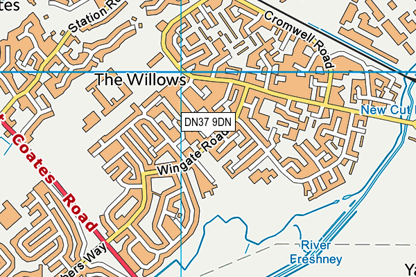 DN37 9DN map - OS VectorMap District (Ordnance Survey)