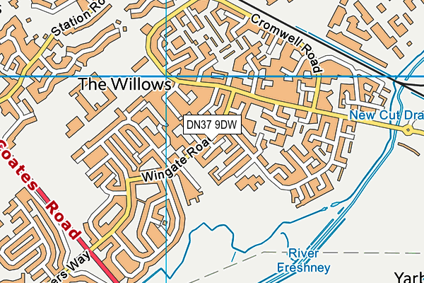 DN37 9DW map - OS VectorMap District (Ordnance Survey)