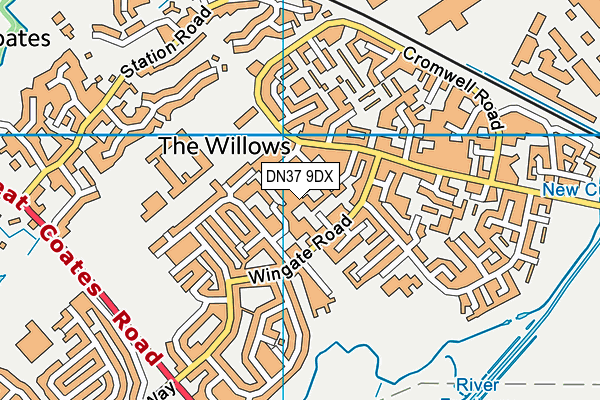 DN37 9DX map - OS VectorMap District (Ordnance Survey)