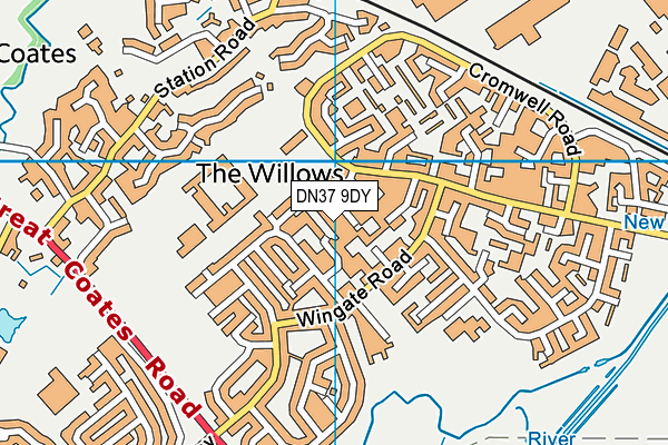 DN37 9DY map - OS VectorMap District (Ordnance Survey)