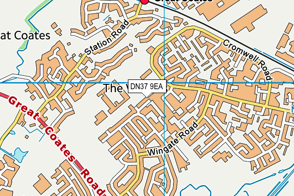 DN37 9EA map - OS VectorMap District (Ordnance Survey)