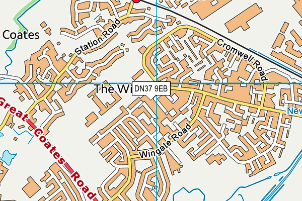DN37 9EB map - OS VectorMap District (Ordnance Survey)